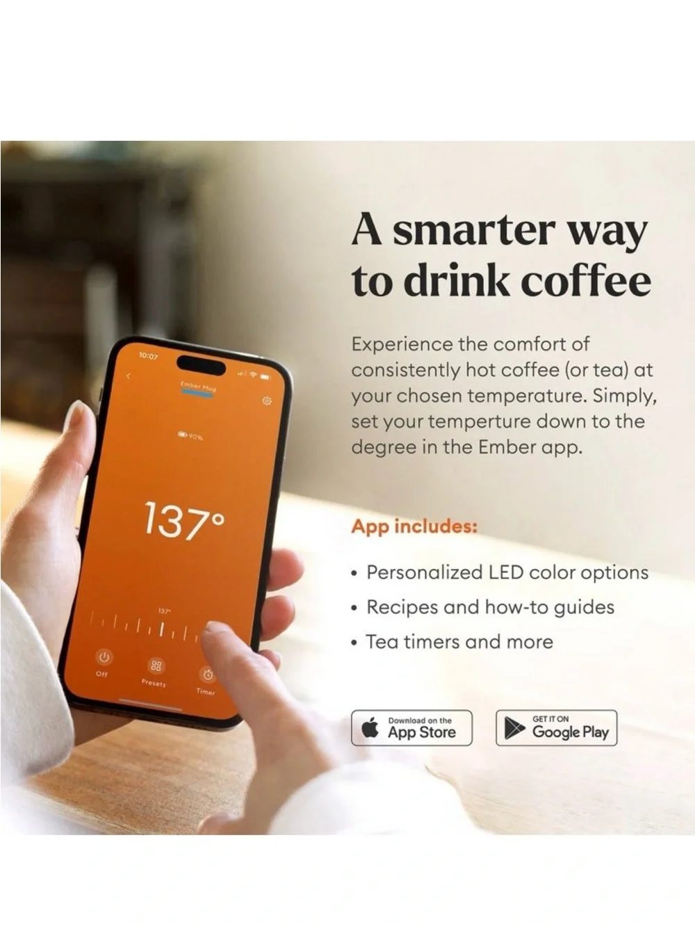 Ember 16oz Black Temperature Control Travel Mug